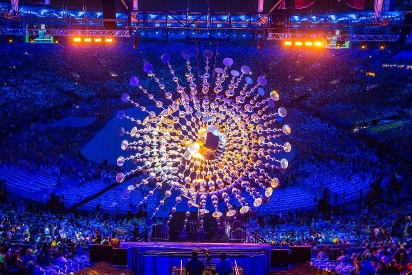 The Sun - Kinetic Sculpture - Anthony Howe Concept - Rio Olympic games