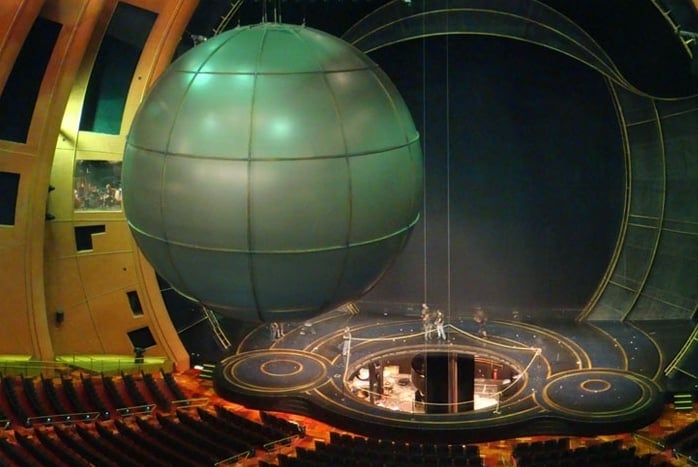 Ascenseur de scène, structure de scène et pont roulant - Cirque du Soleil Zaia